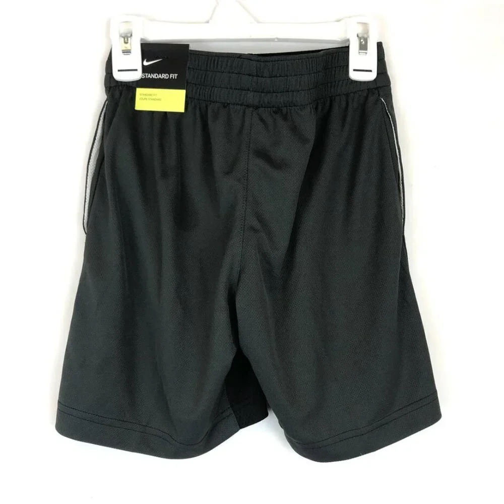 Nike, Boy’s Black Basketball Shorts, Black/Grey Size Extra Small